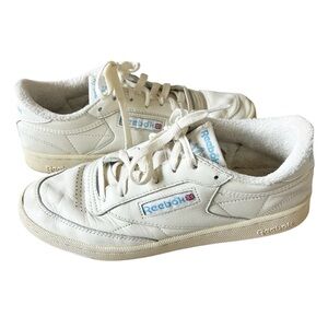 Anthropologie Reebok womens white Club C 85 Vintage Sneakers size 10.5 retro 80s